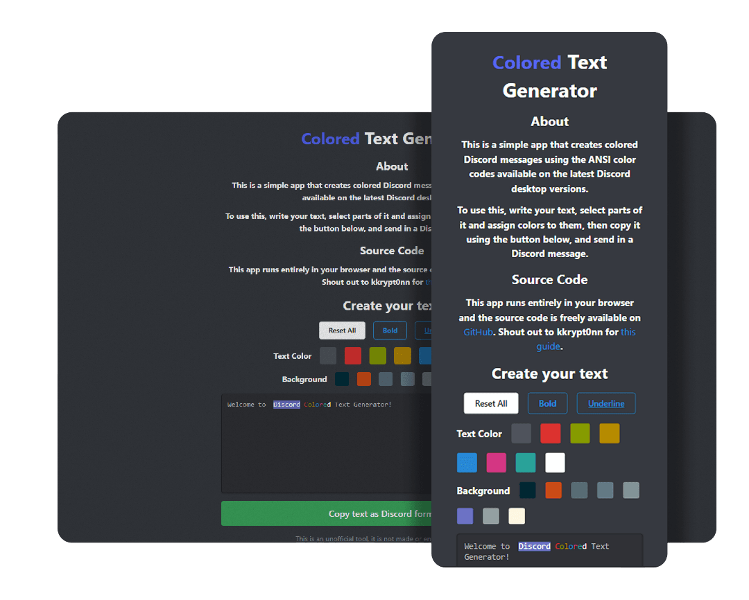 Discord Text Color WebApp